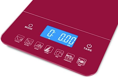 Ozeri Touch III 22 lbs (10 kg) Digital Kitchen Scale, in Tempered Glass