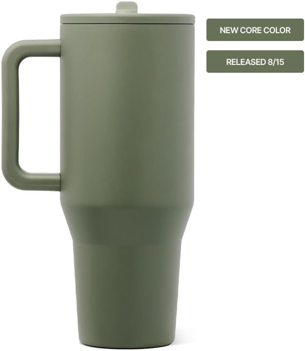 HydroJug Traveler 40oz, Insulated Tumbler with Handle & Straw, Courtyard