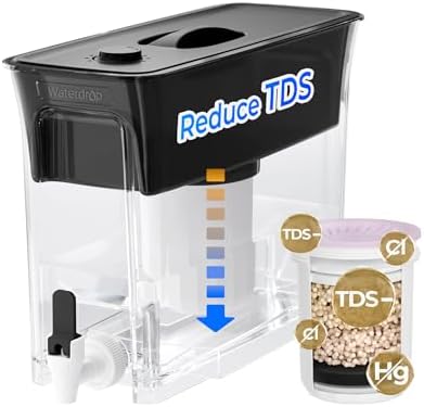 Waterdrop WFD-03L Water Filter Dispenser, TDS Reduction, 35-Cup, White