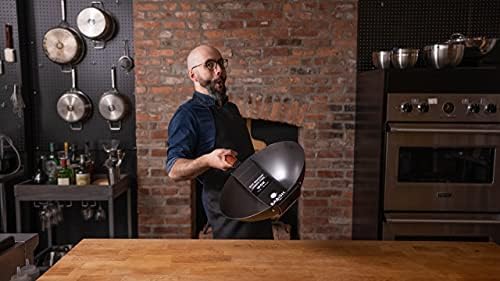 Babish 14 Inch Carbon Steel Wok Pan, Flat Bottom Stir Fry Pan, Induction
