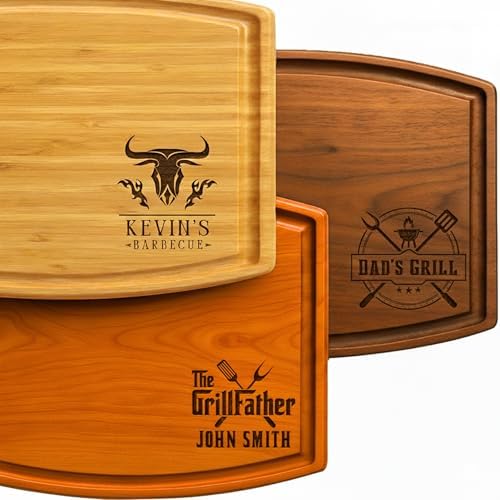 Personalized Cutting Board – Custom Engraved Grilling Gifts for Men, Birthday, Wedding, Housewarming – Ideal Present for Man, Dads, Husbands, Newlyweds, Perfect for Grill, Valentines Day Gifts for Him