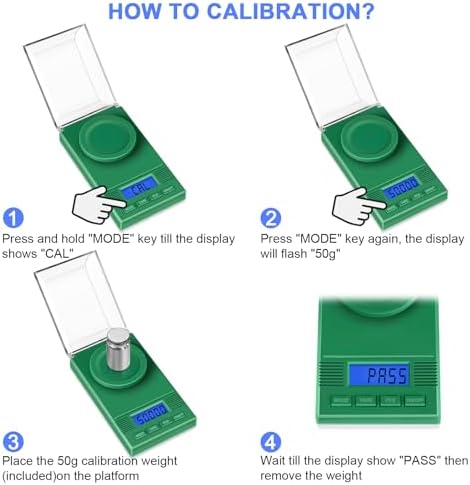 Fuzion Digital Milligram Scale 50g/0.001g, Powder Scale 6-in-1 Kit