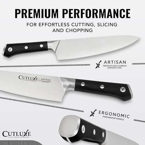 Cutluxe Kitchen Knives, 5-Piece Chef Knife Set – Razor Sharp German Steel