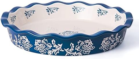 Wisenvoy Pie Pan Ceramic Pie Dish Pie Plate Deep Dish Pie Pan Non-Stick Pie Pans for Baking Pie Pans Pie Dishes