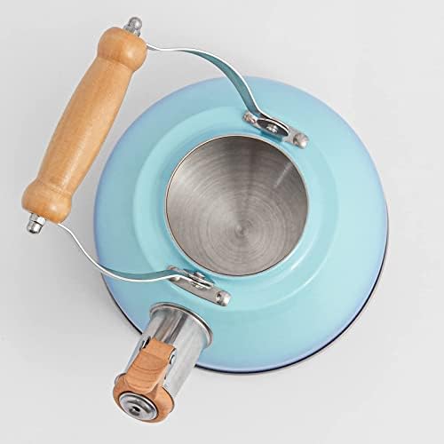 ROCKURWOK Tea Kettle 1.6 Qt Tea Kettles Stovetop Whistling Fast Boil, Blue