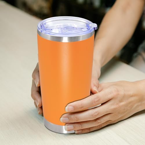 20oz Tumbler Stainless Steel Tumbler Coffee Tumbler with Lid Orange, 1P