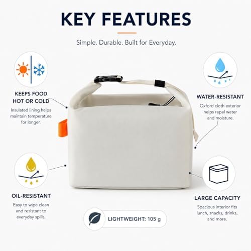 Insulated Lunch Bag For Women, Reusable Lunch Box Tote Bags