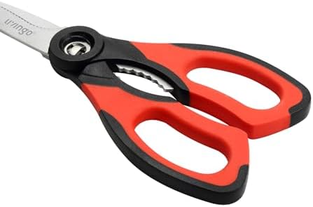 LIVINGO 8.5 Inch Kitchen Shears Serrated Blade Food Scissors