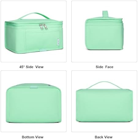 NOL Small Lunch Bag Mini Lunch Box Insulated Lunch Bag for Men/Women Leakproof Cooler Tote Bag Lightweight Nylon Waterproof Lunch Box For Work,Mint green