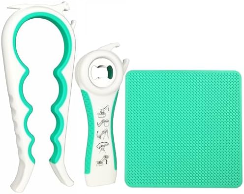 Jar Opener for Weak Hands, 5 in 1 Bottle Opener for Seniors with arthritis