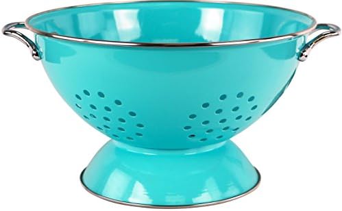 Calypso Basics by Reston Lloyd Powder Coated Enameled Colander, 5 Quart, Turquoise