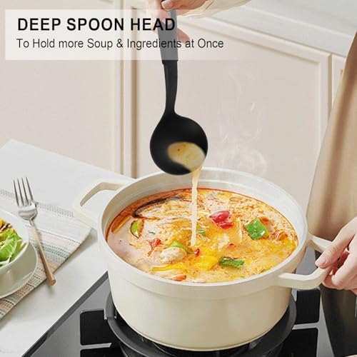 Pasta Fork and Soup Ladle Set, 2 PCS Kitchen Pasta Spoon Spaghetti Strainer