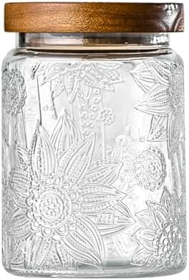 Adodeen Glass Storage Containers With Lids, Glass Jars With Lids, 24OZ