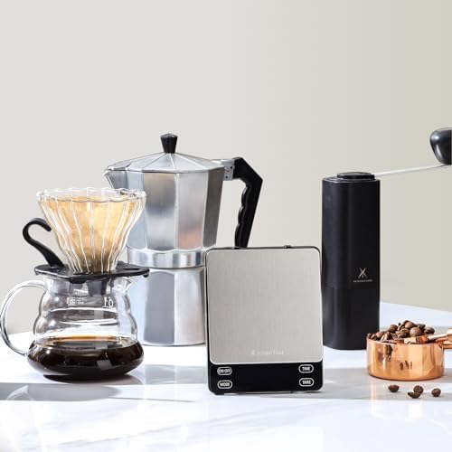 KitchenTour Nano Coffee Scale with Timer 3kg/0.1g, 3 Mode for Espresso Machine and Pour Over, High Precision Pour Over Drip Espresso Scale with Back-Lit LCD Display