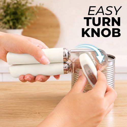Zulay Kitchen Stainless Steel Swing Open Manual Can Opener Comfortable Grip
