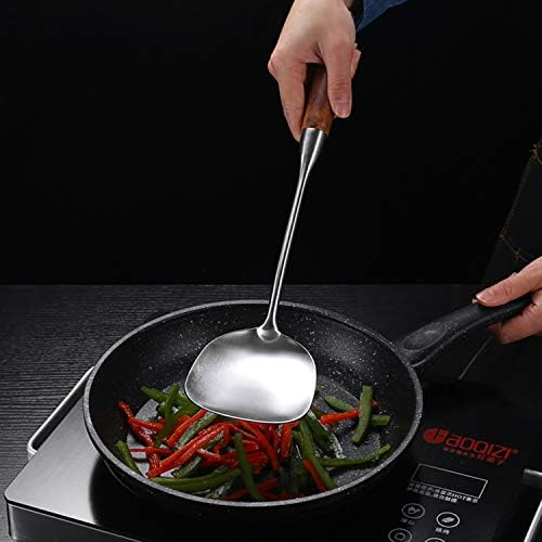 AOOSY 2 Pcs Wok Spatula & Ladle Set, 304 Stainless Steel Cooking Utensils