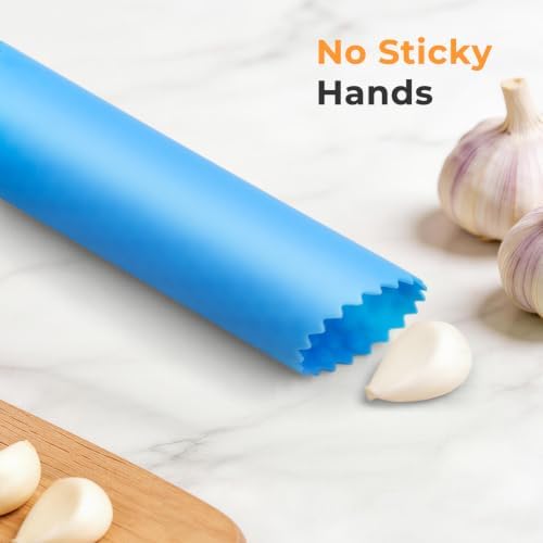 Silicone Garlic Peelers Skin Remover Roller Tube(Green,Blue)
