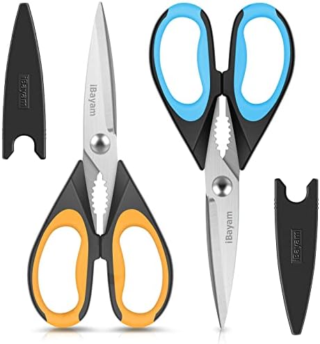 Kitchen Scissors, iBayam 2-Pack 8.7" Kitchen Shears Heavy Duty All Purpose