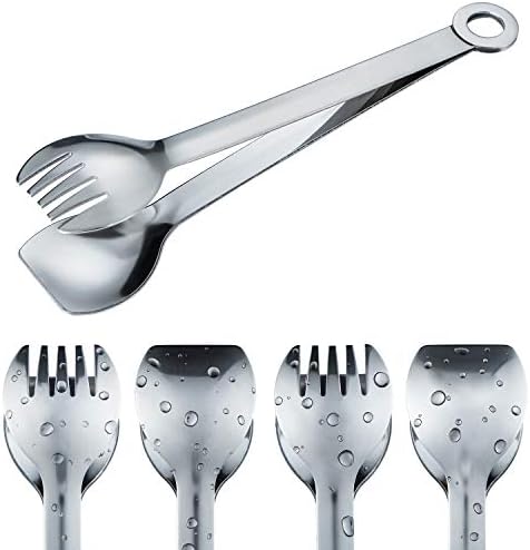 Mini Appetizer Tongs Stainless Steel Set of 4, MSY BIGSUNNY Small Serving Tongs, 6 Inch(15.2cm, Silver)