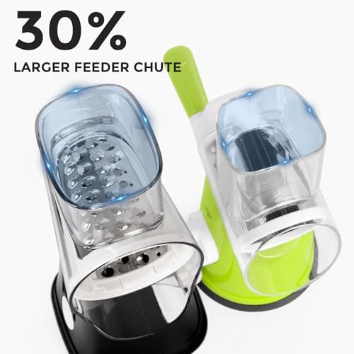 X Home 5‑in‑1 Rotary Cheese Grater for Kitchen, Black