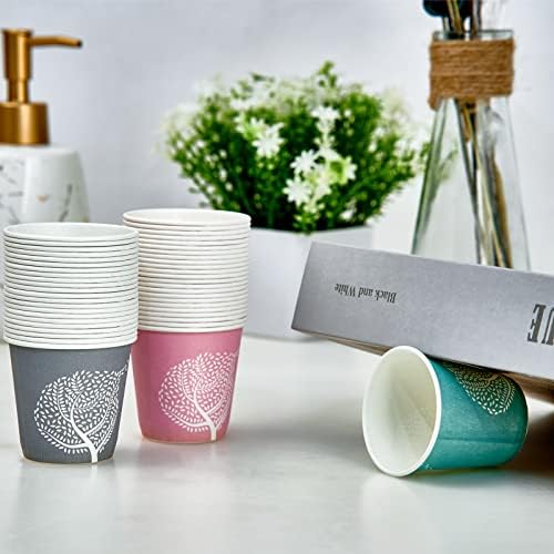 LITOPAK 300 Pack 3 oz Paper Cups, Colorful Disposable Mouthwash Cups 3 oz