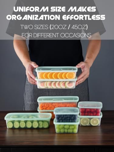 LivLab Mker 20PCS 45OZ Food Storage Containers with Lids - Meal Prep