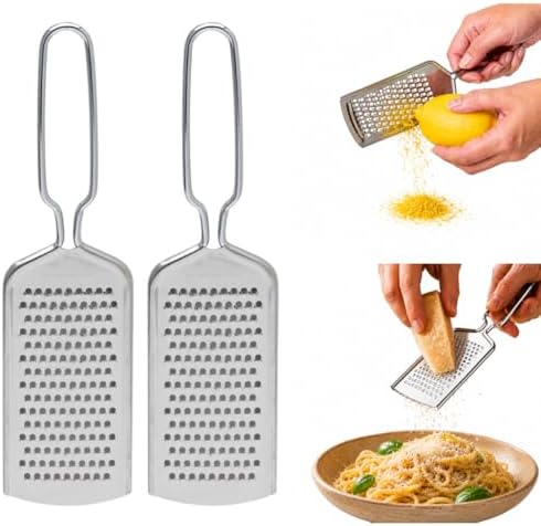 HIC Kitchen Handy Grater Zester, Japanese 420J2 Stainless Steel, Set of 2