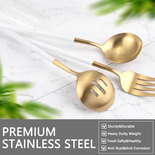 Whitegold Serving Utensils Set, 5pc Stainless Steel Serving Spoons