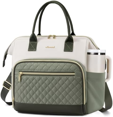 LOVEVOOK Lunch Bag Women, Insulated Lunch Box for Women with Cup Holder