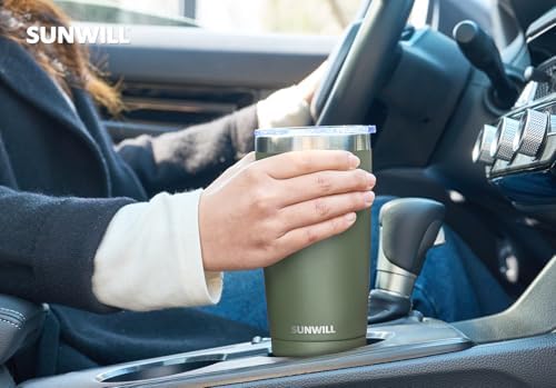 SUNWILL Coffee Tumbler, 20 oz Insulated Travel Mug Stainless Steel