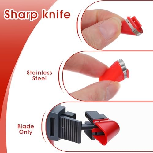 15 PCS Stainless Steel Replacement Blades, Electric Potato Cutter Accessory for Electric Rotating Potato Peeler Automatic Fruit Peeler Electrics Peeling Tool (Red)