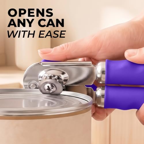 Zulay Kitchen Stainless Steel Swing Open Manual Can Opener Comfortable Grip