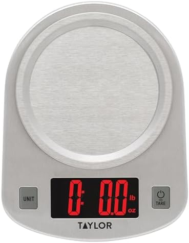 Taylor Digital Kitchen Scale, 11 pound capacity, Steel