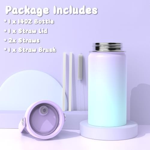 Kids Bento Box with Food Jar, Water Bottle, Lunch Bag, Gradient