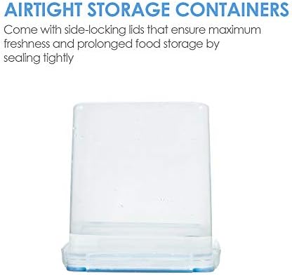 Vtopmart 2.5L / 84.5oz Food Storage Containers, 4 PCS, Blue
