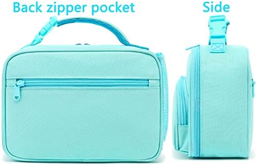 FlowFly Kids Lunch box Insulated Soft Bag Mini Cooler Back to School Thermal Meal Tote Kit for Girls, Boys,light blue