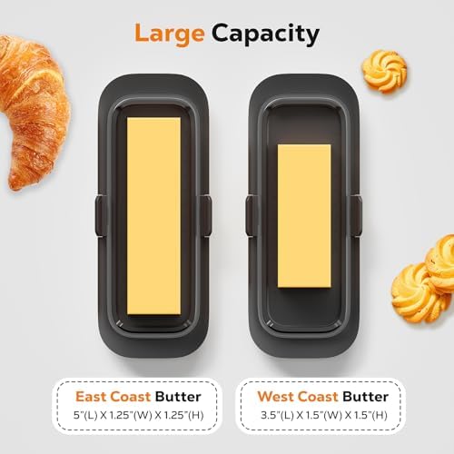 Pisol Butter Dish Airtight with Lid and Lock for 1 Stick Butter