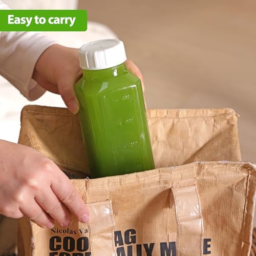 CUCUMI 3 Pack 16 Oz Glass Milk Container for Lunch Box