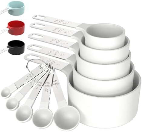 Measuring Cups & Spoons Set, Stackable Cups and Spoons