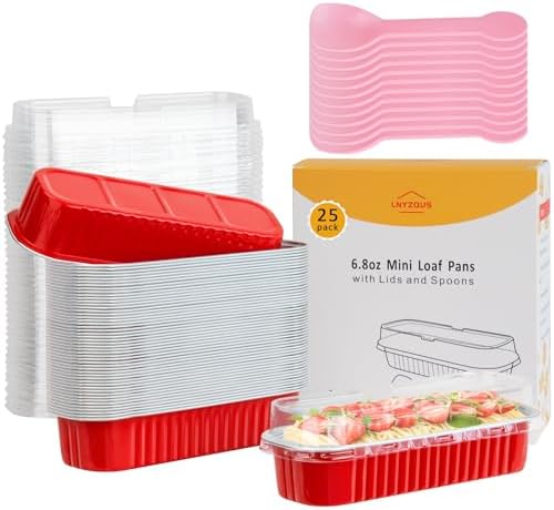 LNYZQUS Mini Loaf Pans with Lids, 6.8oz Cake Tins for Small Bake