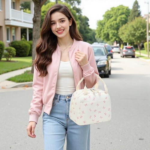 Bluboon Lunch Bag for Women Men Cute Corduroy Lunch Tote Bags Reusable Insulated Lunch Box Large Capacity Reusable Insulated Cooler for Work Picnic or Travel