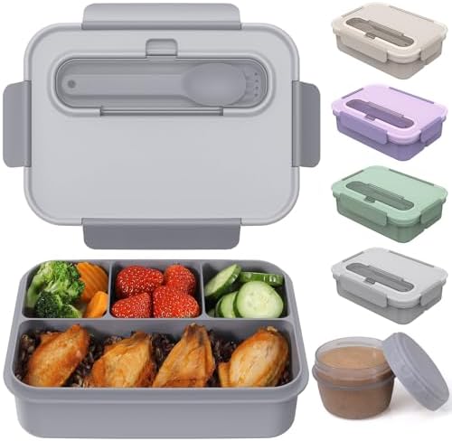 Caperci Bento Box Adult - 50 oz Large Lunch Containers for Adults and Teens