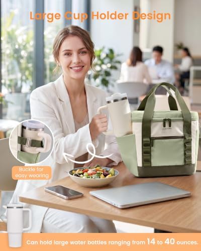 LOVEVOOK Insulated Lunch Bag for Women men, Large Leakproof Adult Lunch Box