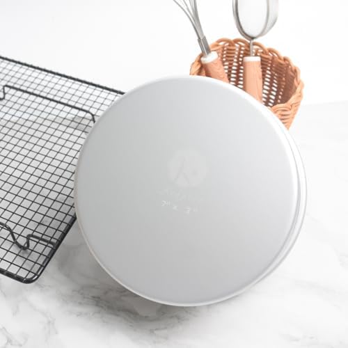 7 Inch Round Cake Pan, Aluminum Round Cake Baking Pans Tins For for birthday cake party cake.Silver(7×3 round Cake Pan)