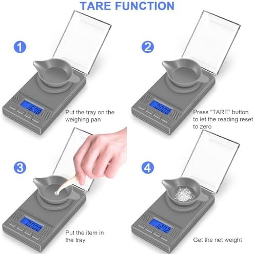 Fuzion Digital Milligram Scale 50g/0.001g, Powder Scale 6-in-1 Kit