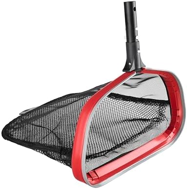 Aluminum Frame Pool Net Rake // Deep Bag Pool Nets for Leaves - Rubber Edge