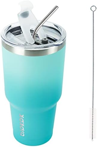 BJPKPK 30 oz Tumbler with Lid and Straw, Insulated Stainless Steel Cup