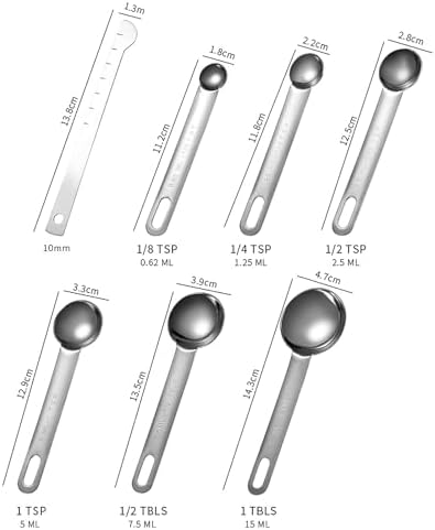 Tablespoon Measuring Spoons Set,Teaspoons Measuring Spoons Stainless Steel