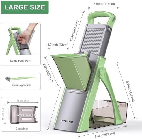 All in 1 Upgraded Version Safe Mandoline Slicer for Kitchen, Veggie Slicer