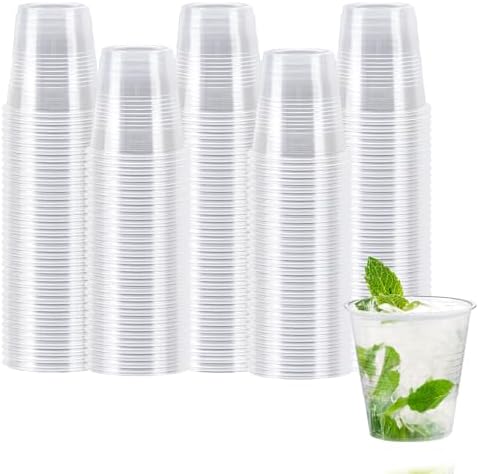 Clawsoff 100 Pack 3 oz Clear Plastic Cups Disposable Small Mouthwash Cups